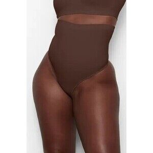 SKIMS Core Control Thong Panty 2X/3X Cocoa Brown Tummy Shaper Underwear NEW B21